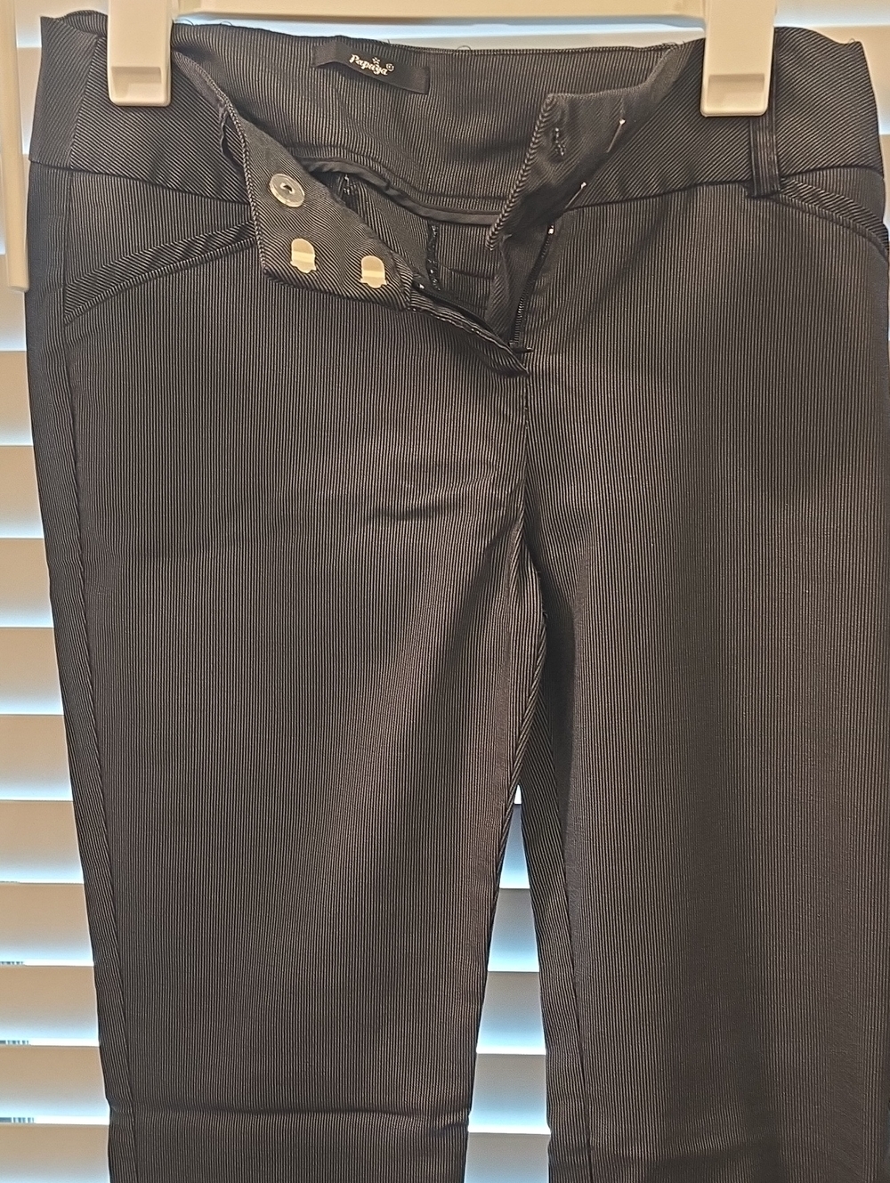 Papaya Black Pinstripe Dress Pants
